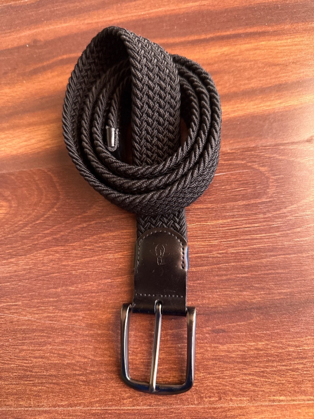 Original Penguin Fabric Woven Braided Black Belt Medium 34-36